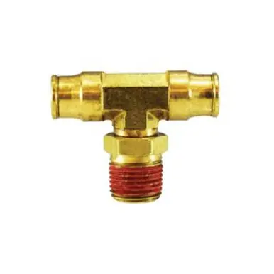 Midland Industries 20106 - Swivel Branch Tee, 1/4" Tube OD x 1/4" Male NPTF x 1/4" Tube OD, Brass