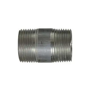 Midland Industries 76100 - Pipe Nipple, 1" MPT x 1" MPT, Close L, Aluminum