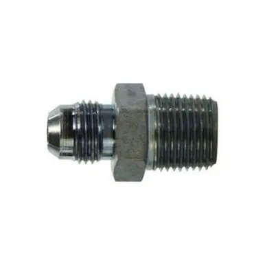 Midland Industries 240466 - Straight Connector, 3/8" 37° JIC Flared x 3/8" MPT, Steel