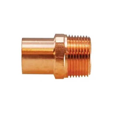 Midland Industries 77336 - Straight Adapter, 1-1/2" FTG x 1-1/2" MPT, Copper