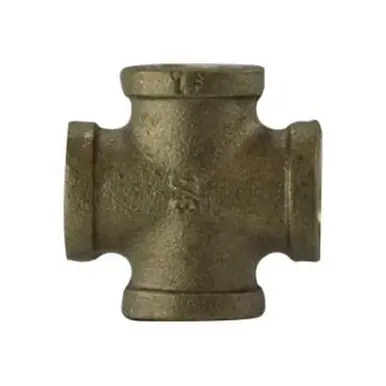 Midland Industries 44394LF - Pipe Cross, 3/4" FPT x 3/4" FPT x 3/4" FPT x 3/4" FPT, Bronze