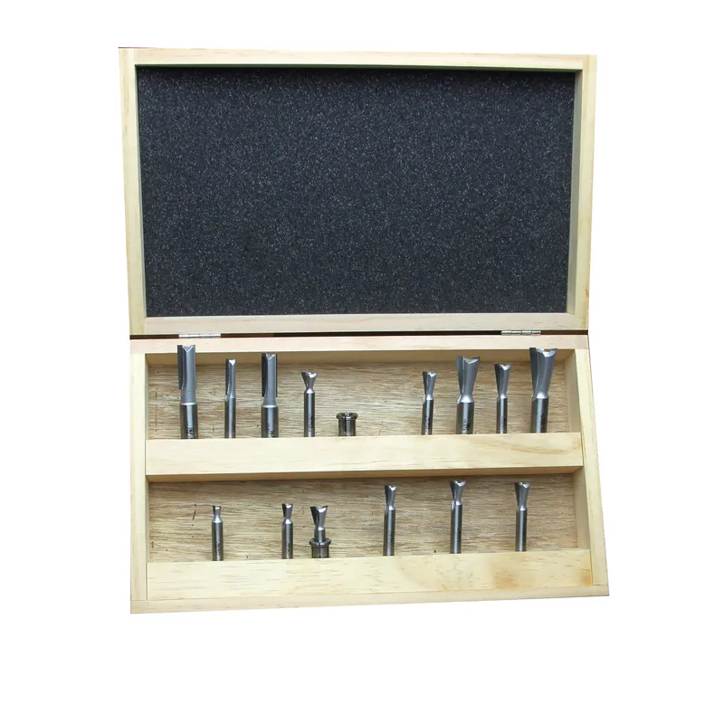 Infinity Tools 1/2" & 8mm Shank 16-Pc. Dovetail & Straight Bit Set for Leigh D4R Pro Jig