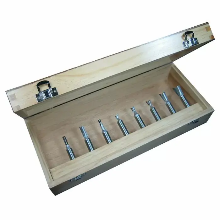 Infinity Tools 1/2" Shank 8-Pc. Dovetail & Box Joint Making Router Bit Set