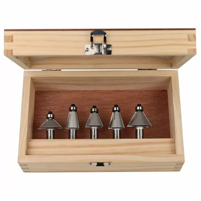 Infinity Tools 1/2" Shank 5-Pc. Chamfer Router Bit Set