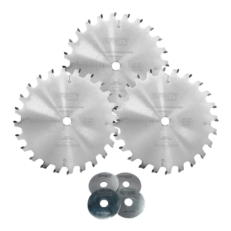 Infinity Tools 4pc. Thick Kerf Flat-Top Saw Blade Package - 5/8" Arbor