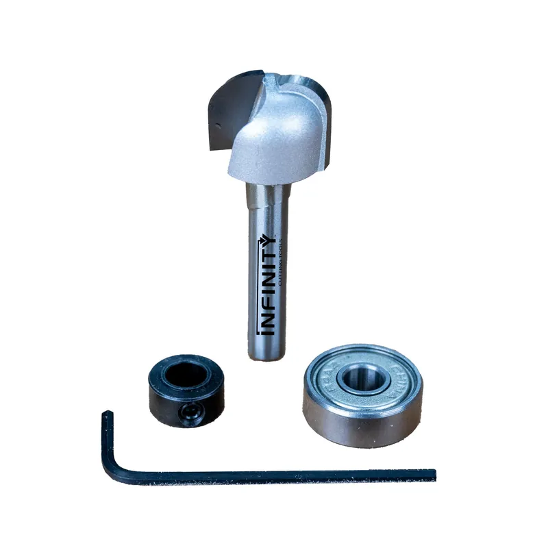 Infinity Tools 1/4" Shank Bowl & Tray Router Bit w/ Bearing