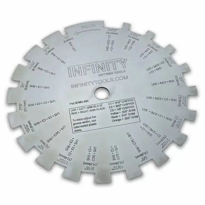 Infinity Tools Dado Measuring Gauge, 5/8" Bore