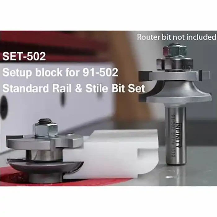 Infinity Tools Setup Block for 91-502 Standard Rail & Stile Bit Set