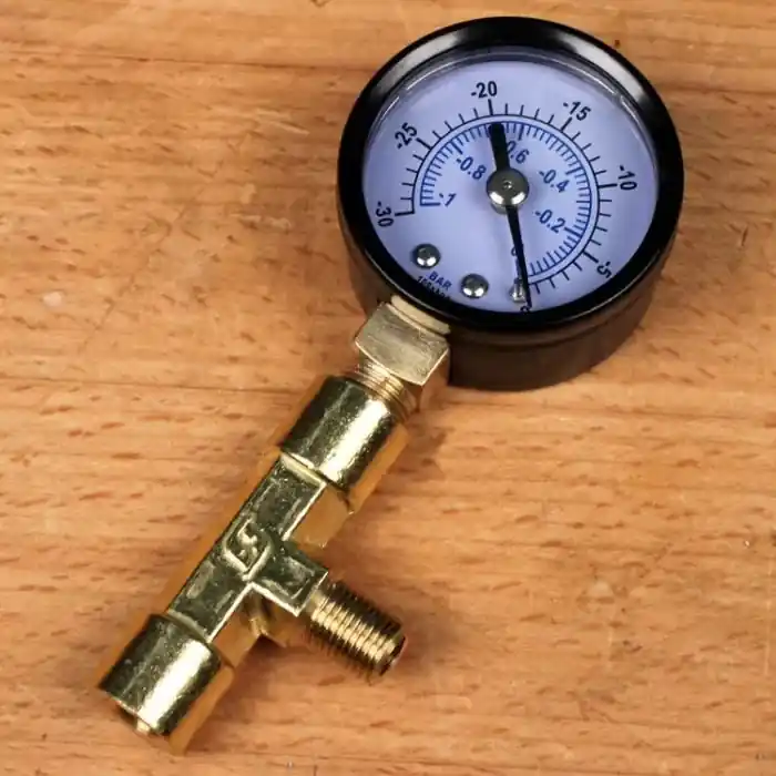 Infinity Tools 1.5" Vacuum Gauge w/ Brass Fitting, For Venturi System