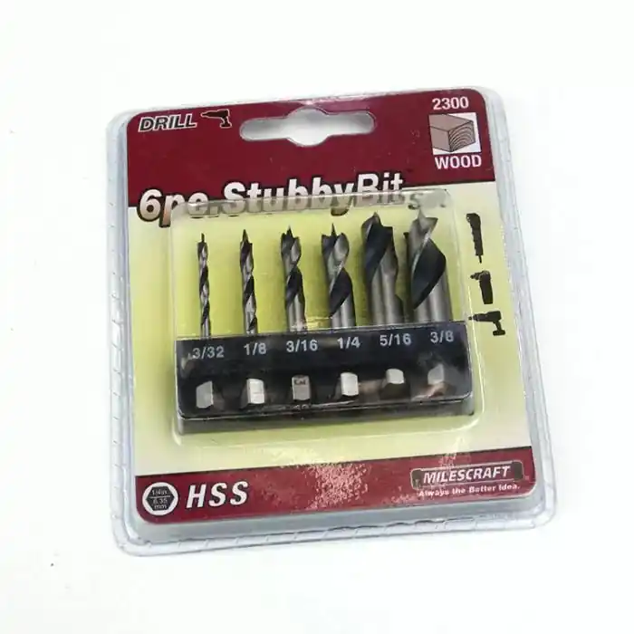 Milescraft 6-Pc. Stubby Length Drill Set For Wood