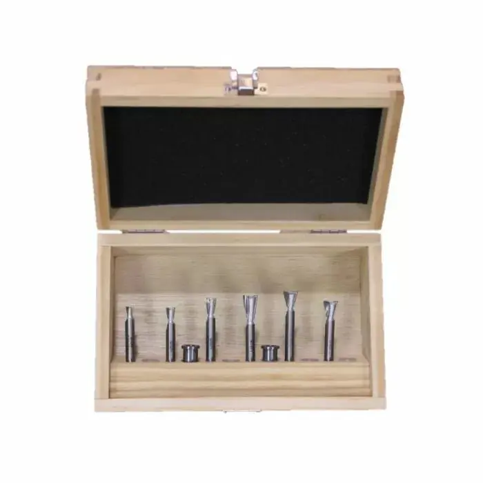 Infinity Tools 8-Pc. Essential Dovetail Bit Set for Leigh D4R Jig
