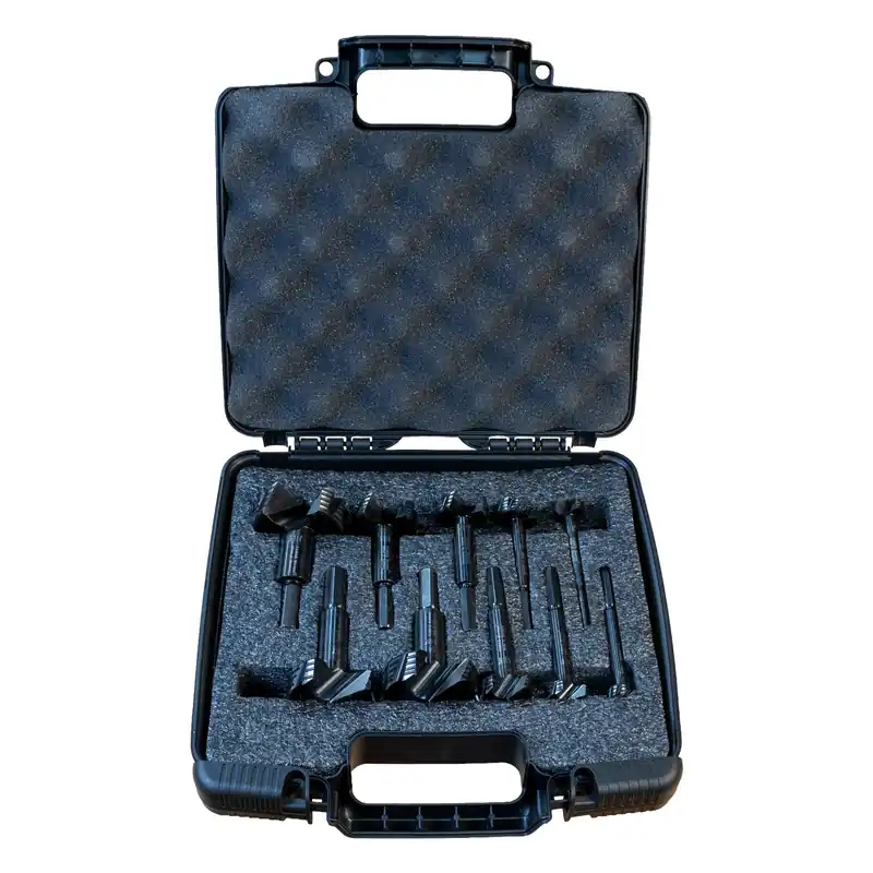 Famag 10-Pc. Bormax HSS Forstner Bit Set w/ Custom Case, 1/16" Sizes