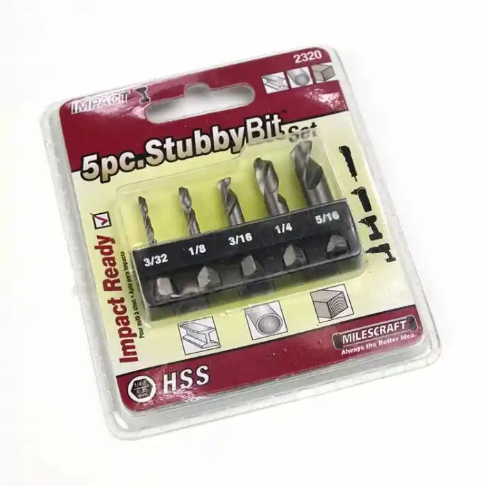 Milescraft 5-Pc. Stubby Length Drill Set For Metal