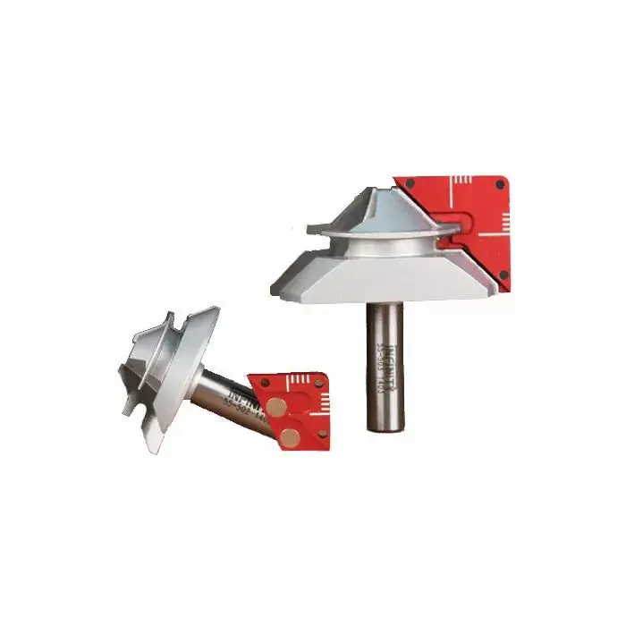 Infinity Tools 1/2" Shank 4-Pc. Master Lock-Miter Bit & Setup Jig Package
