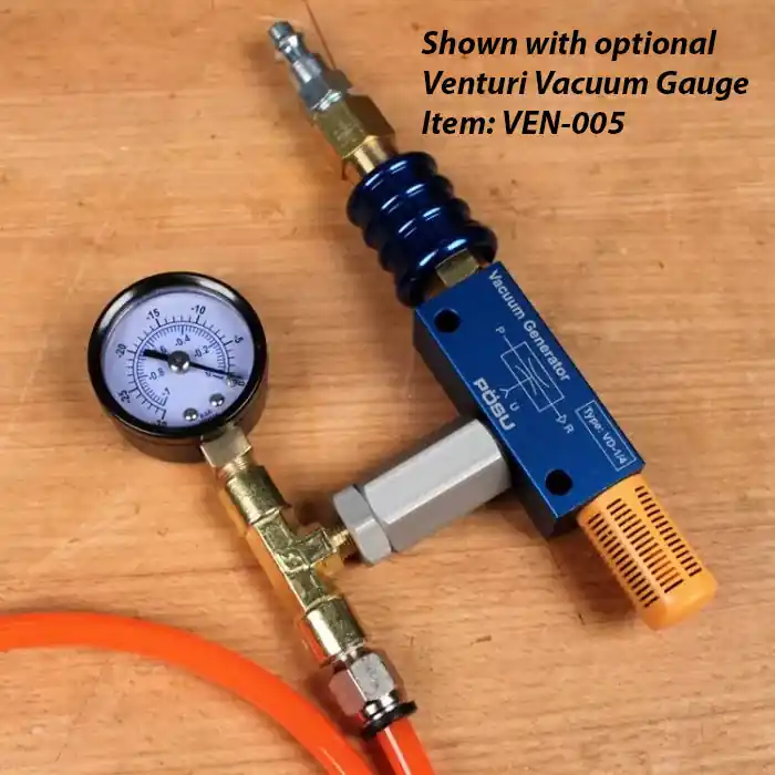 Infinity Tools Venturi Vacuum System w/Vacuum Gauge & Fitting