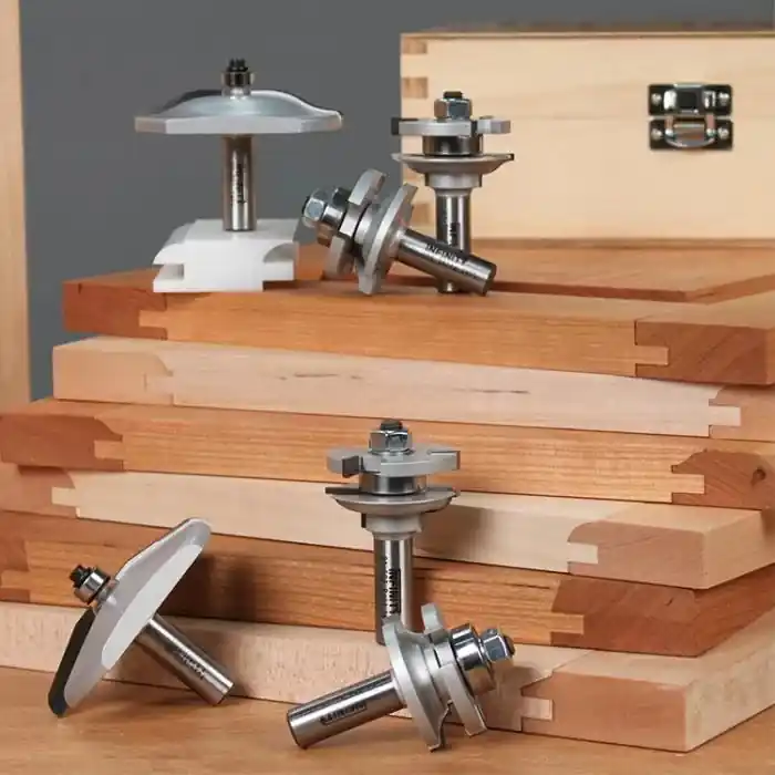 Infinity Tools 1/2" Shank 3-Pc. Cabinet Door Router Bit Sets w/ FREE Setup Block