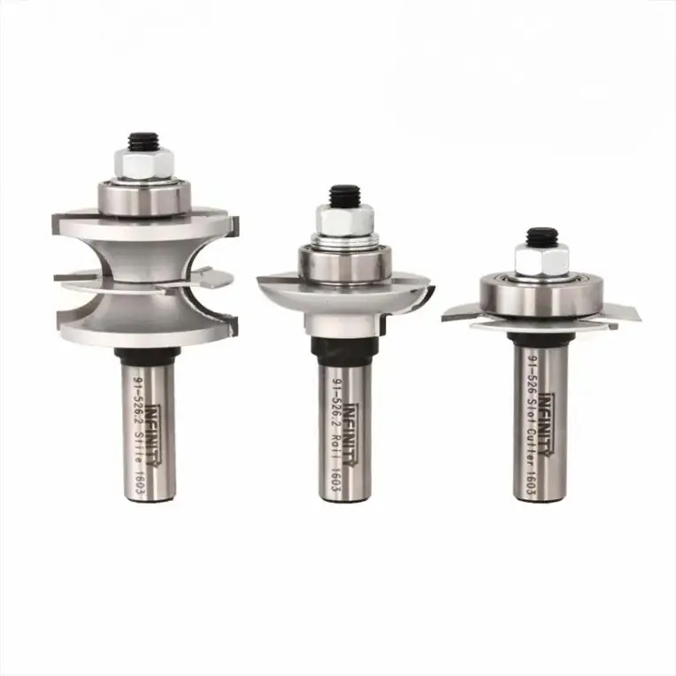 Infinity Tools 1/2" Shank 3-Pc. Ultimate Glass Door Making Router Bit Set
