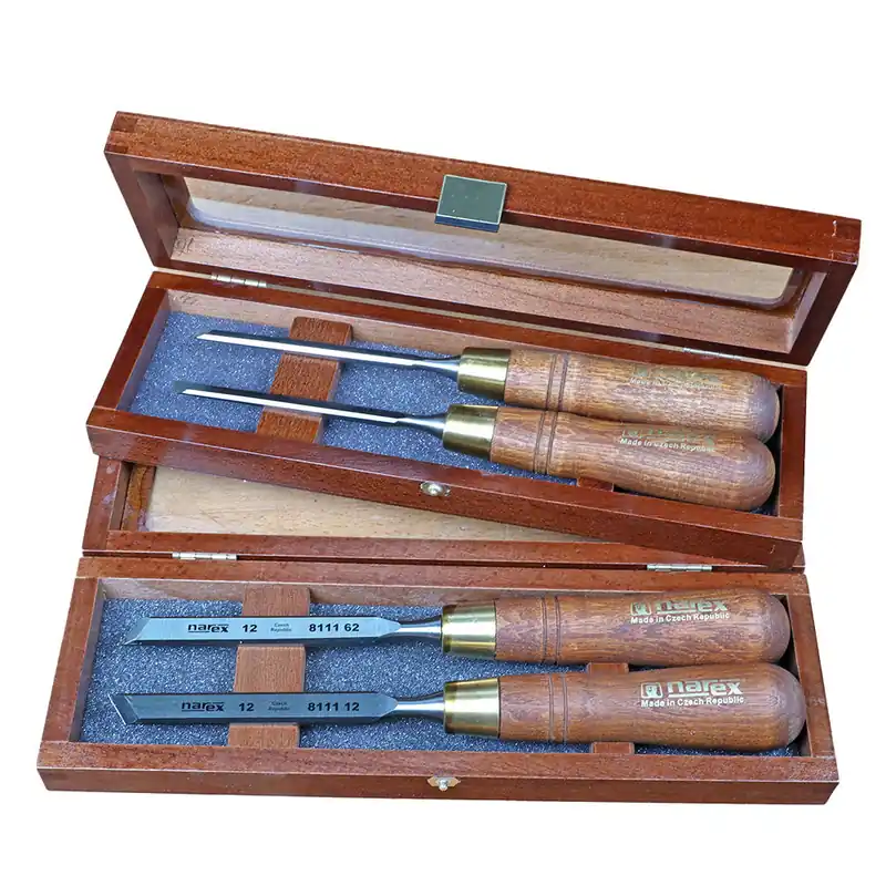 Narex 2-Pc. Skew Chisel Sets In Wooden Box