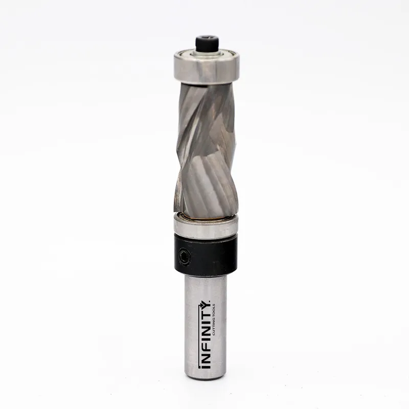Infinity Tools 1/2" Shank Solid Carbide Compression Double Bearing Pattern Router Bits