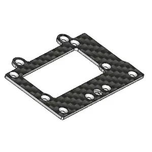 Plaque chassis arriere Carbon 02008-3