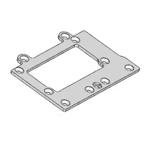 Plaque chassis arriere Aluminum 02008-4