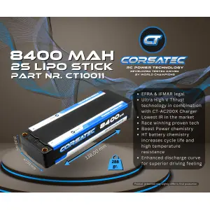 CORSATEC Graphene HV+ Lipo 2s stick 8400 mah CT10011