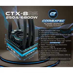 Corsatec CTX-8RS esc 1/8 250A - CT30001