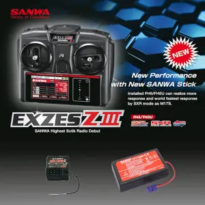 RADIO SANWA Exzes Z3/RX493I/LIPO TX S.101A33171A