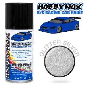 GLITTER SILVER R/C Racing Car Spray Paint 150 ml HN1210